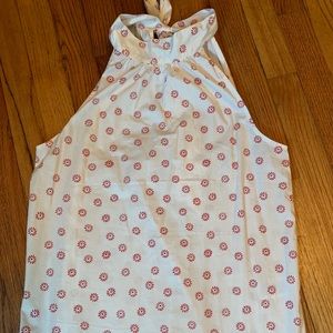 High neck Tank top with tie